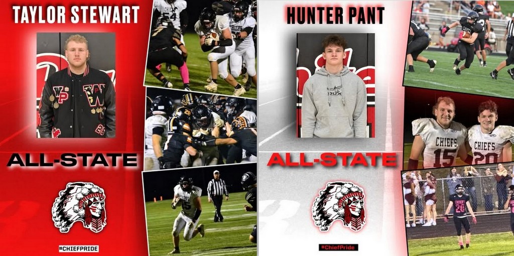 White Pigeon’s Stewart and Pant named All State in football